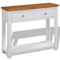 Rustic Brown 2 Drawer Solid Oak & Acacia Console Table A78863