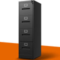 Black 4 Drawer Metal File Cabinet with Lock Y3576