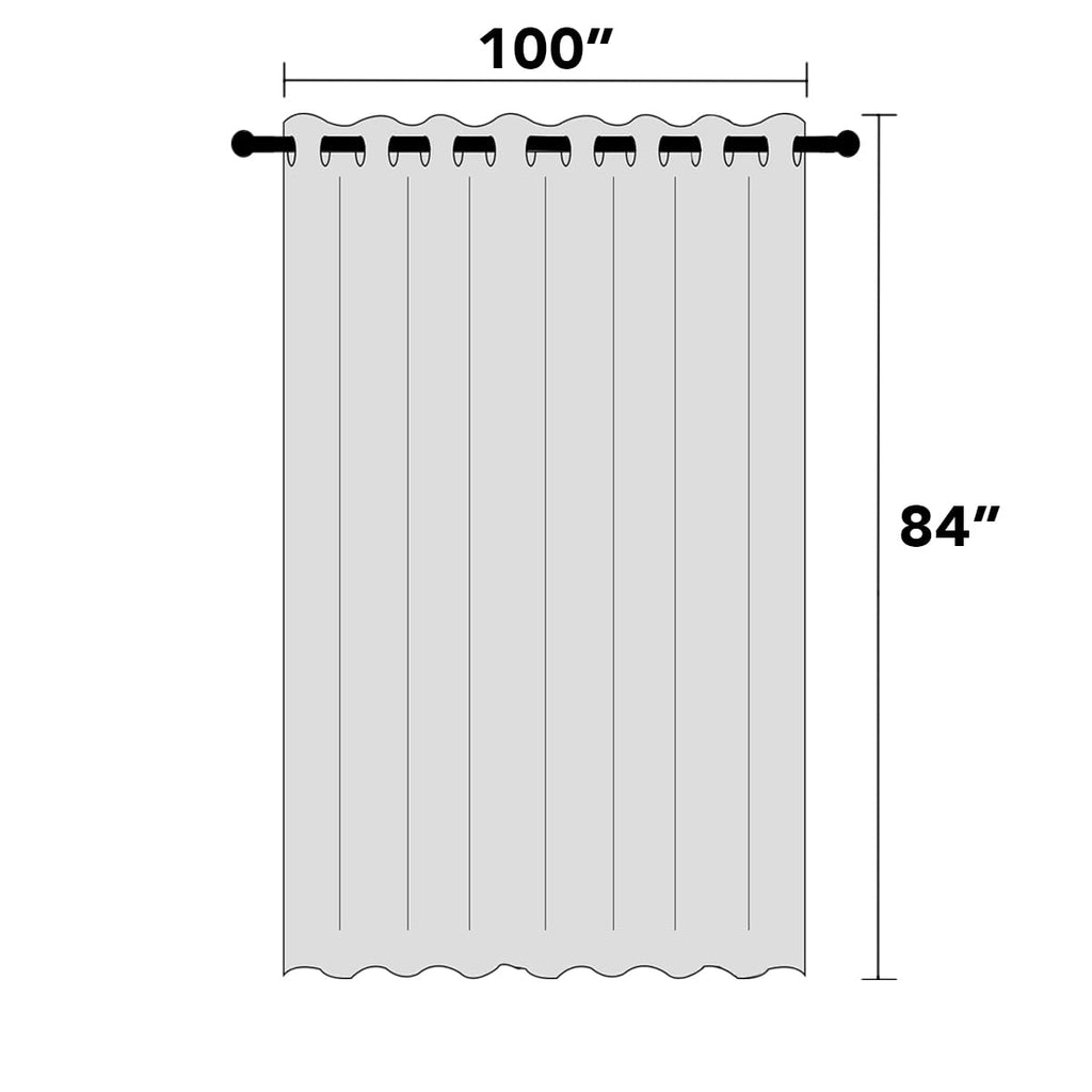 Blackout Curtains 84 Inches Long Faux Linen Thermal Insulated W100 X L84 Inch Y93942