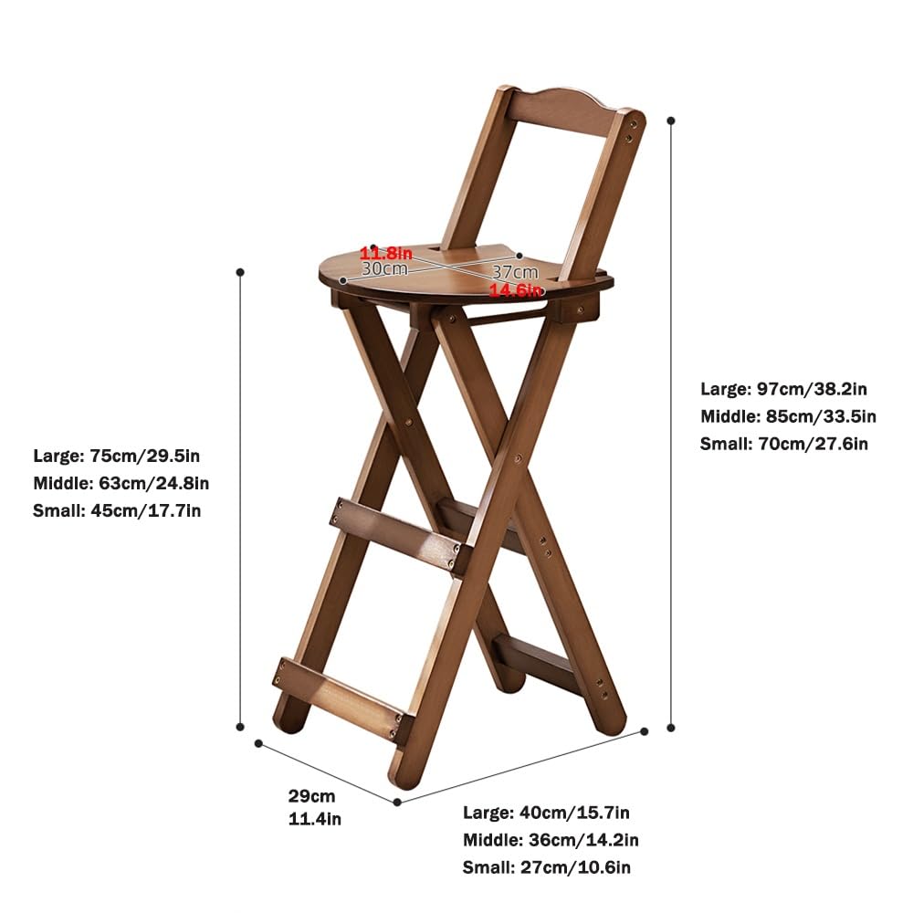 Bamboo Folding Stool with Backrest A5030