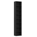 8 Tier Black Storage Shelf Bookcase U606
