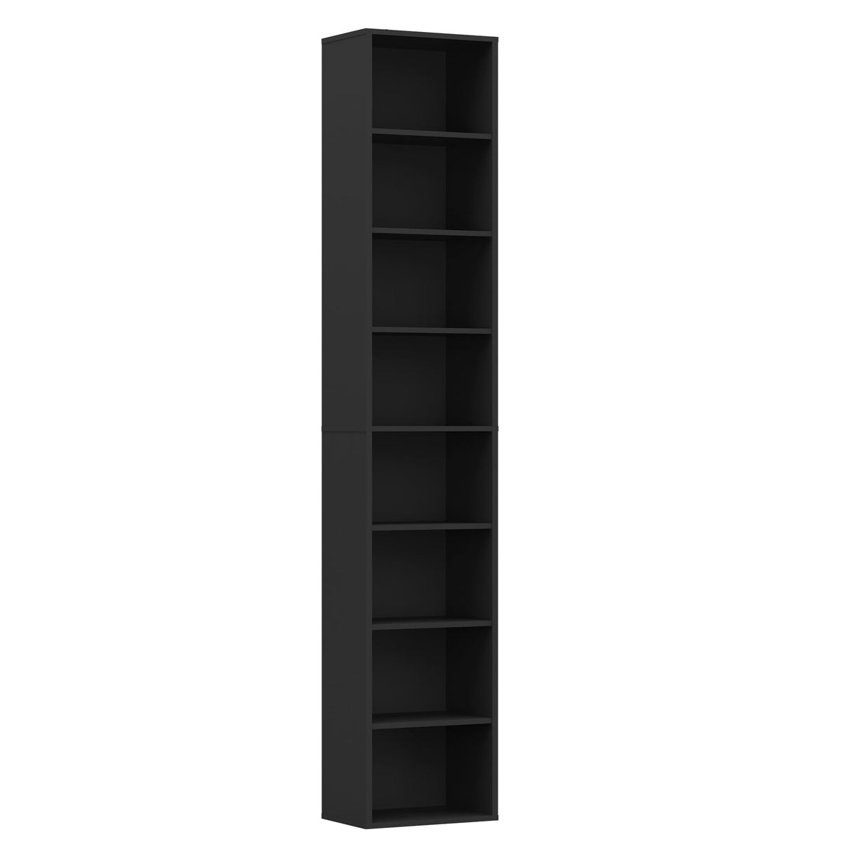 8 Tier Black Storage Shelf Bookcase U606