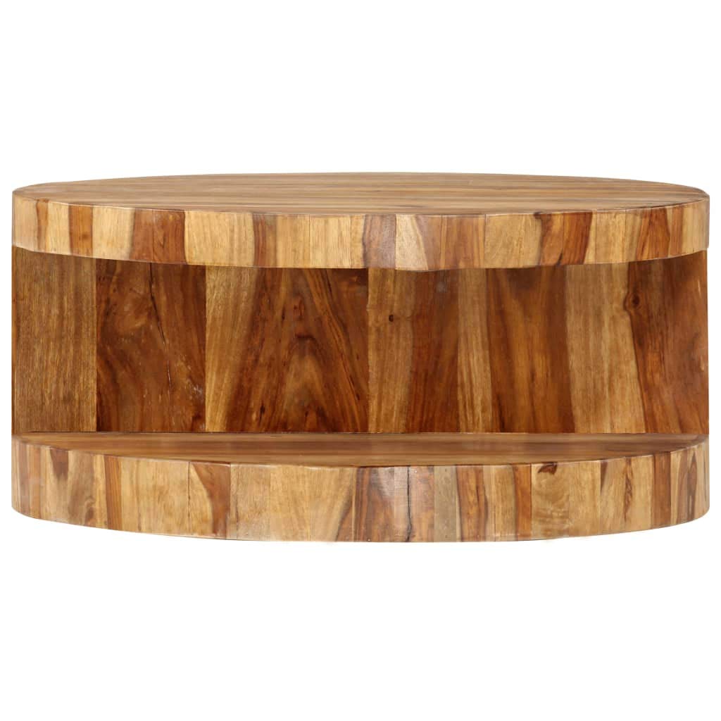 Round Wood Coffee Table with Storage K82245