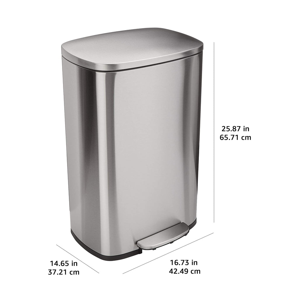 13.2 Gallon Soft-Close Stainless Steel Trash Can J4300