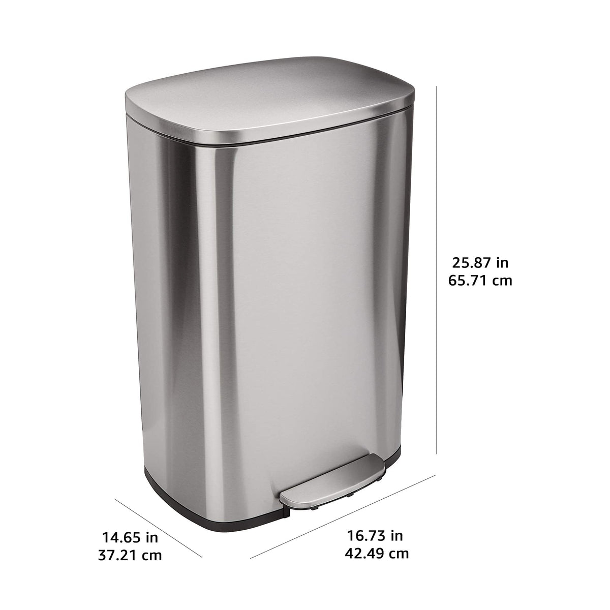 13.2 Gallon Soft-Close Stainless Steel Trash Can J4300
