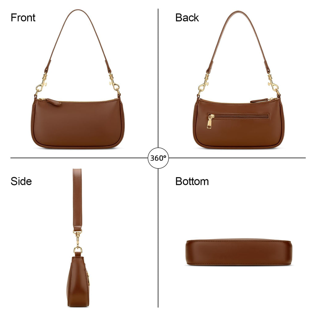 Small Black Purse with Zipper Closure Y1272