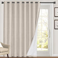 Blackout Curtains 84 Inches Long Faux Linen Thermal Insulated W100 X L84 Inch Y93942