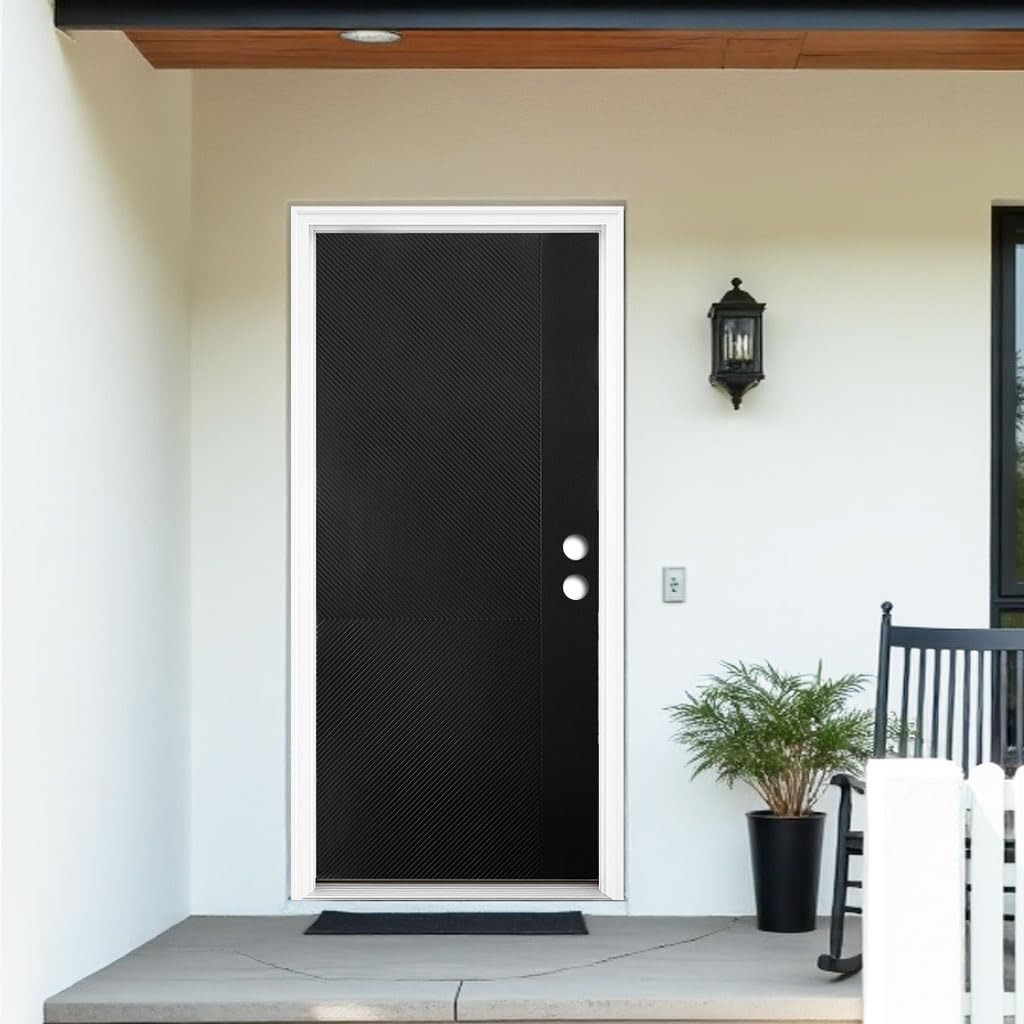 Fiberglass Front Door 36" x 80" Left-Hand Inswing Black T1626