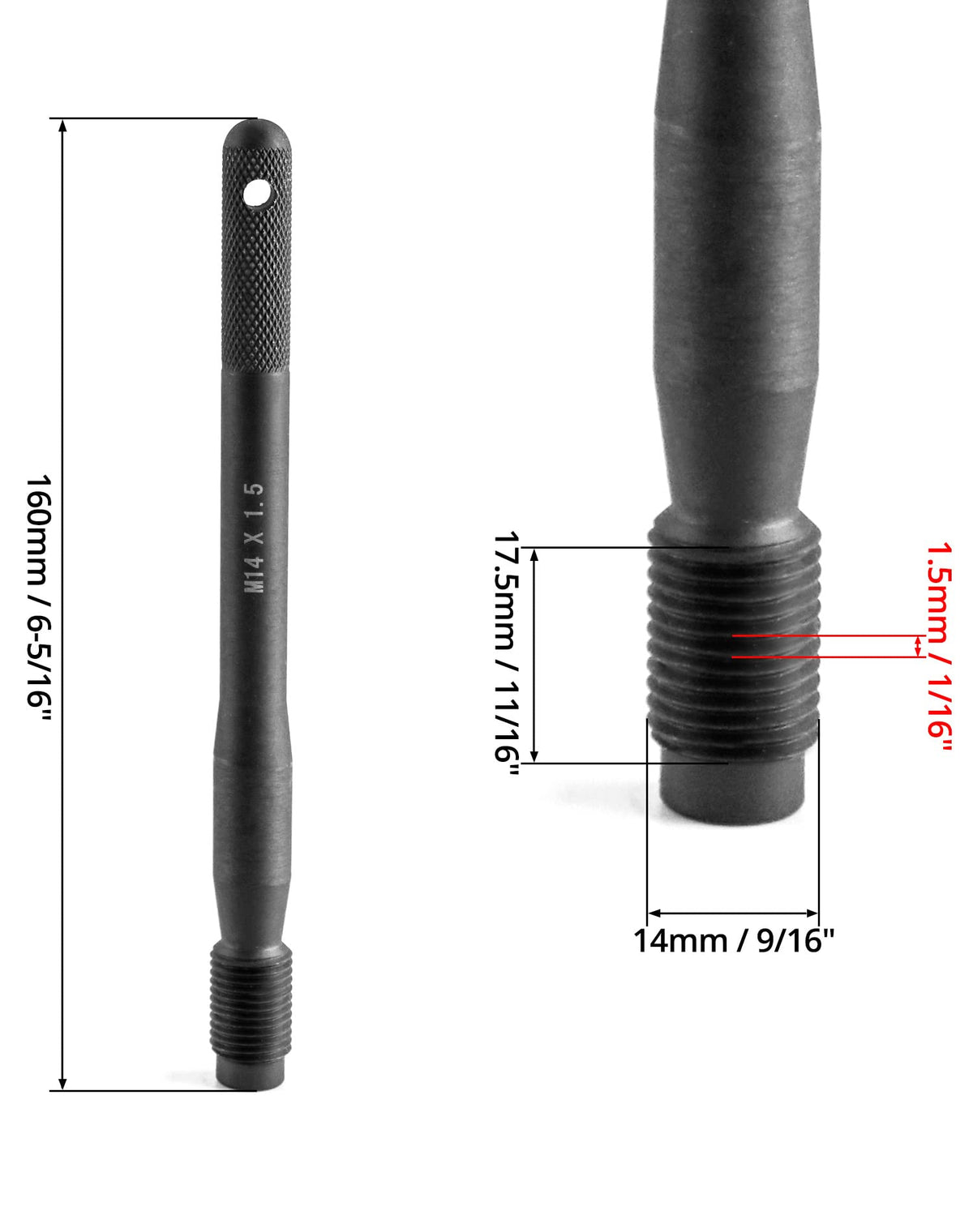 2 Pack M14 x 1.5 Steel Wheel Alignment Pin Q510614