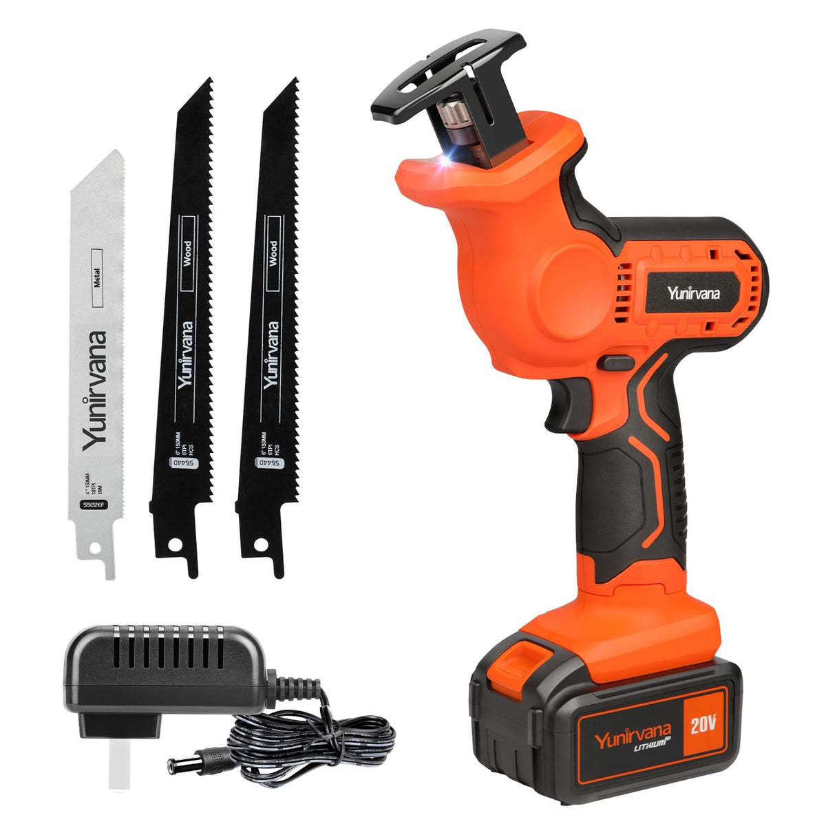 20V Cordless Reciprocating Saw Kit with Wood and Metal Blades B219