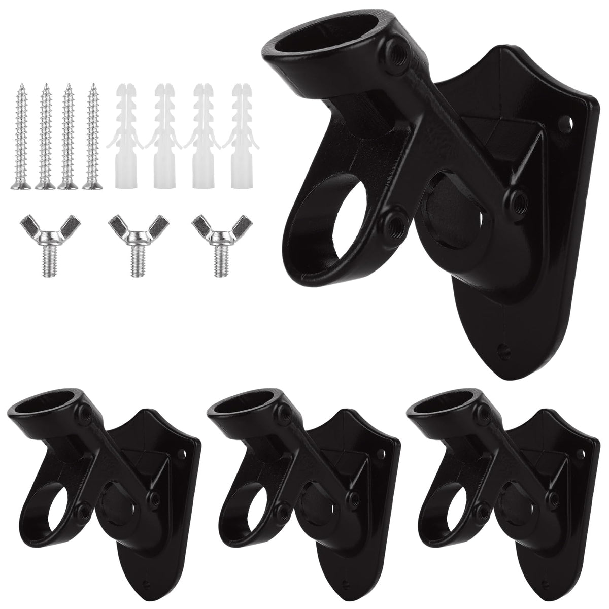 4 Pack Aluminum Flag Pole Holder Brackets 1 inch J7451