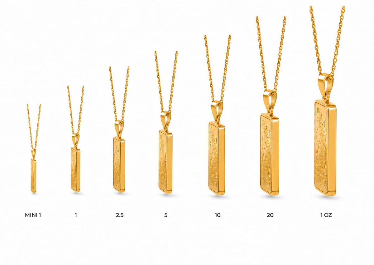 24K Gold Pendant Necklace Z21317