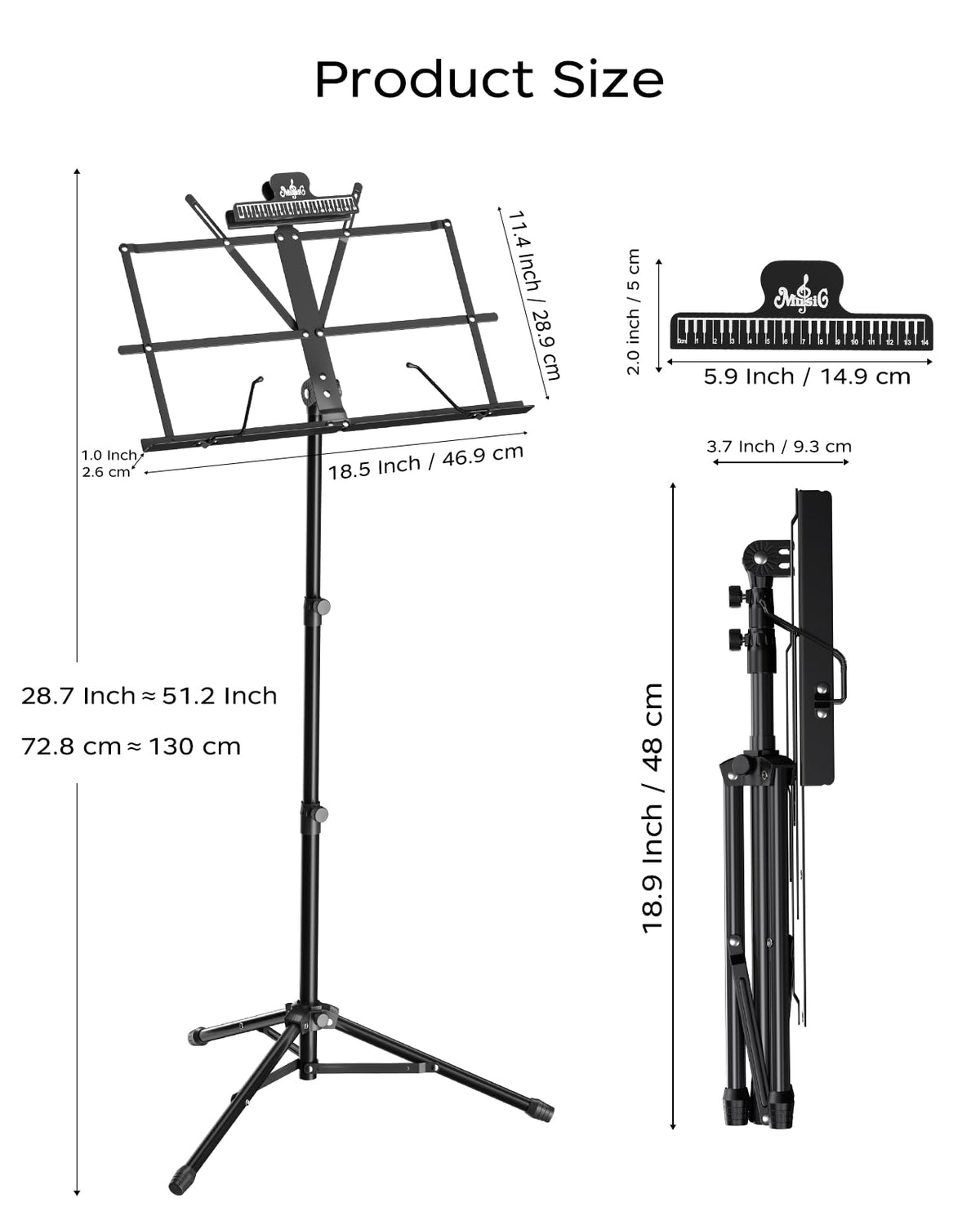 Folding Sheet Music & Book Stand with Bag W617571