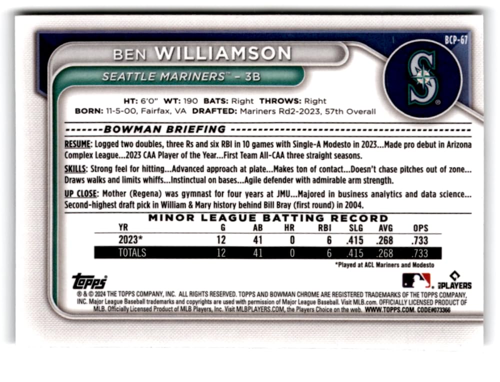 2024 Bowman Chrome Mega Box Baseball Trading Card M802870