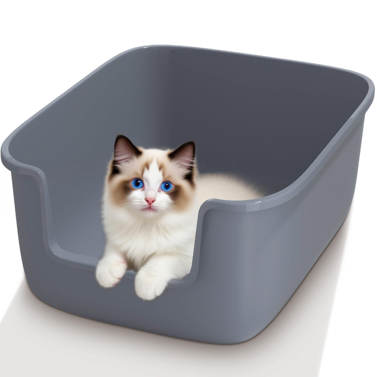 Large High Sided Anti-Splashing Cat Litter Box K34331
