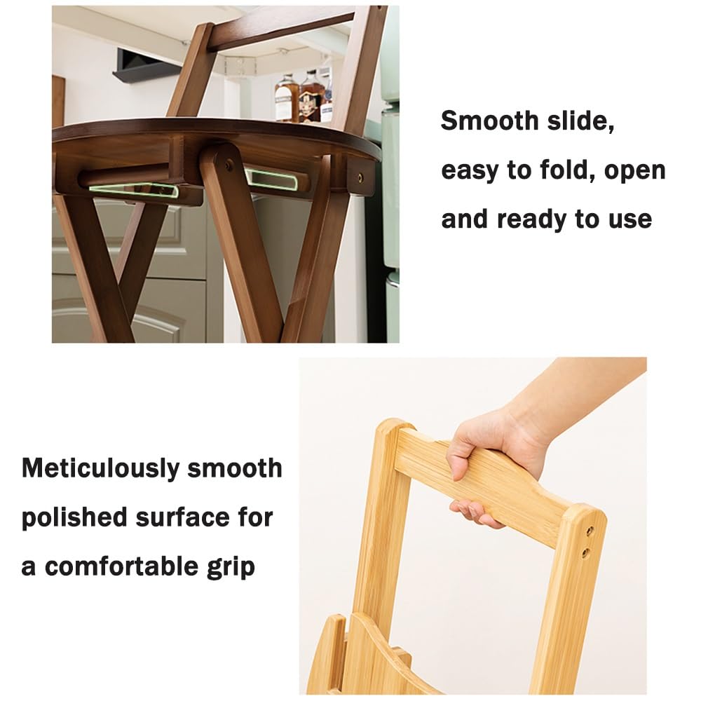 Bamboo Folding Stool with Backrest A5030