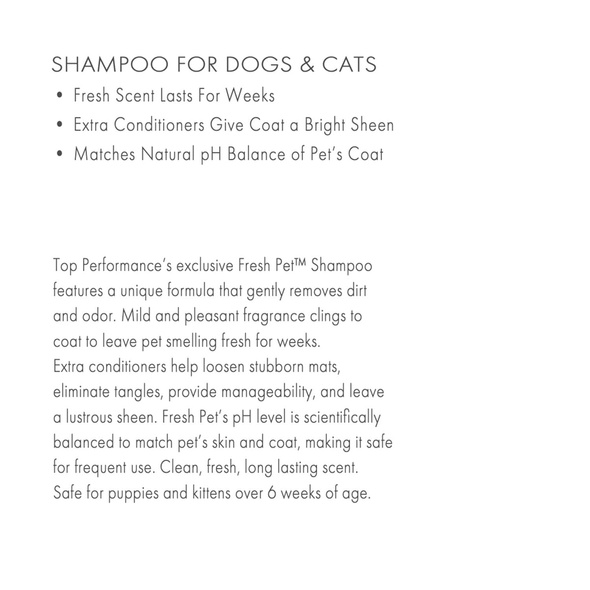 Fresh Pet Shampoo 1-Gallon I286373