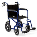 Lightweight Foldable Transport Wheelchair with Handbrakes and 12-Inch Wheels D717740