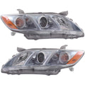 Toyota Camry Headlight Assembly Pair Driver and Passenger Side with Bulbs Q2143