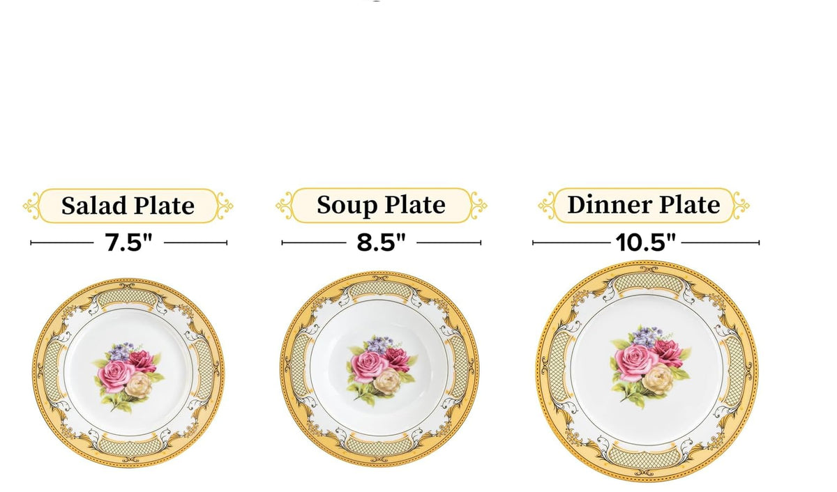 16-Piece Porcelain Dinner Set for 4 A605