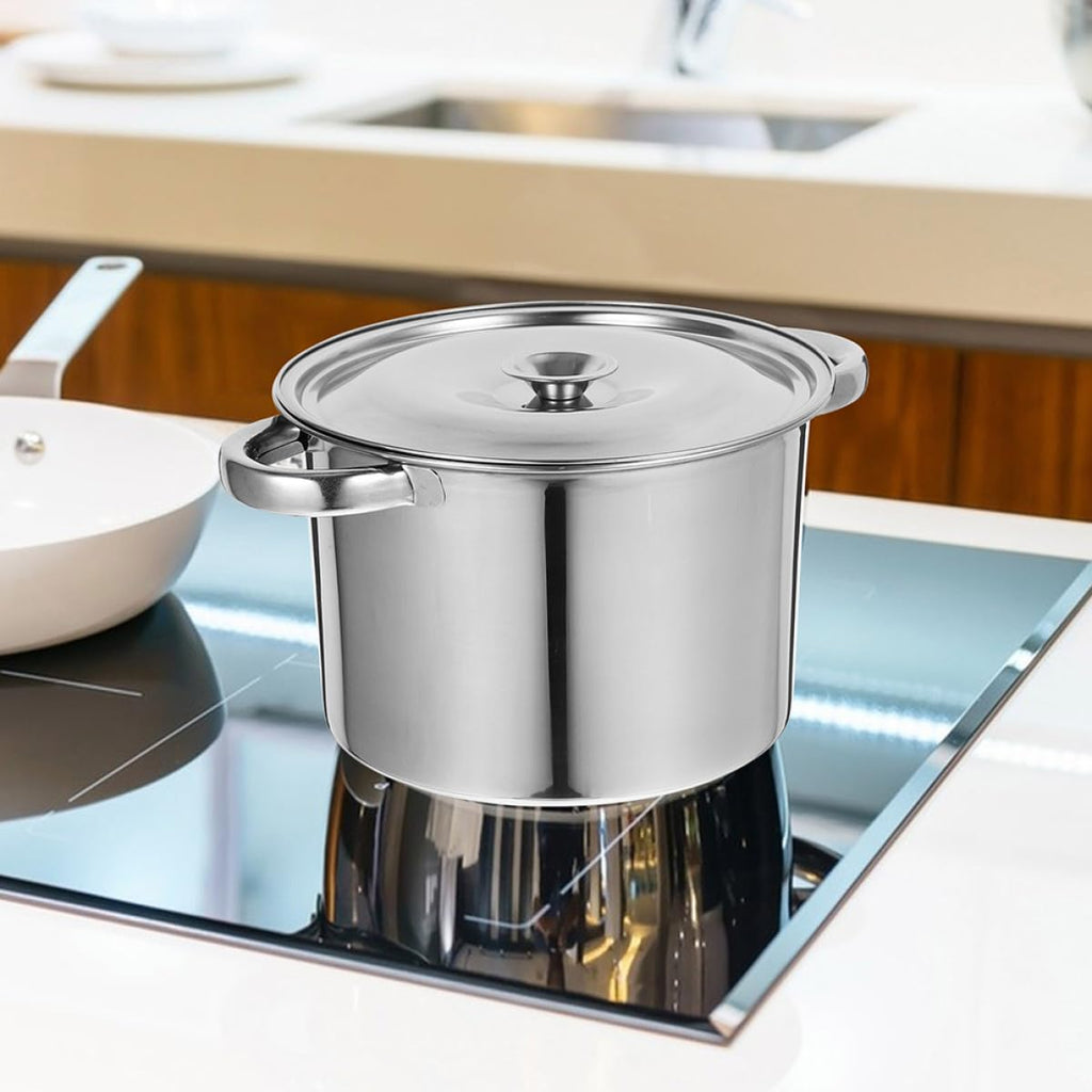 Stainless Steel Double Handle Stock Pot with Lid B326