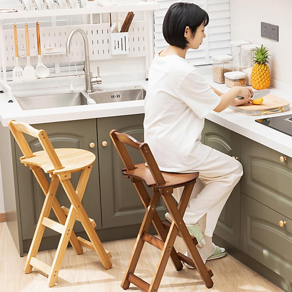 Bamboo Folding Stool with Backrest A5030