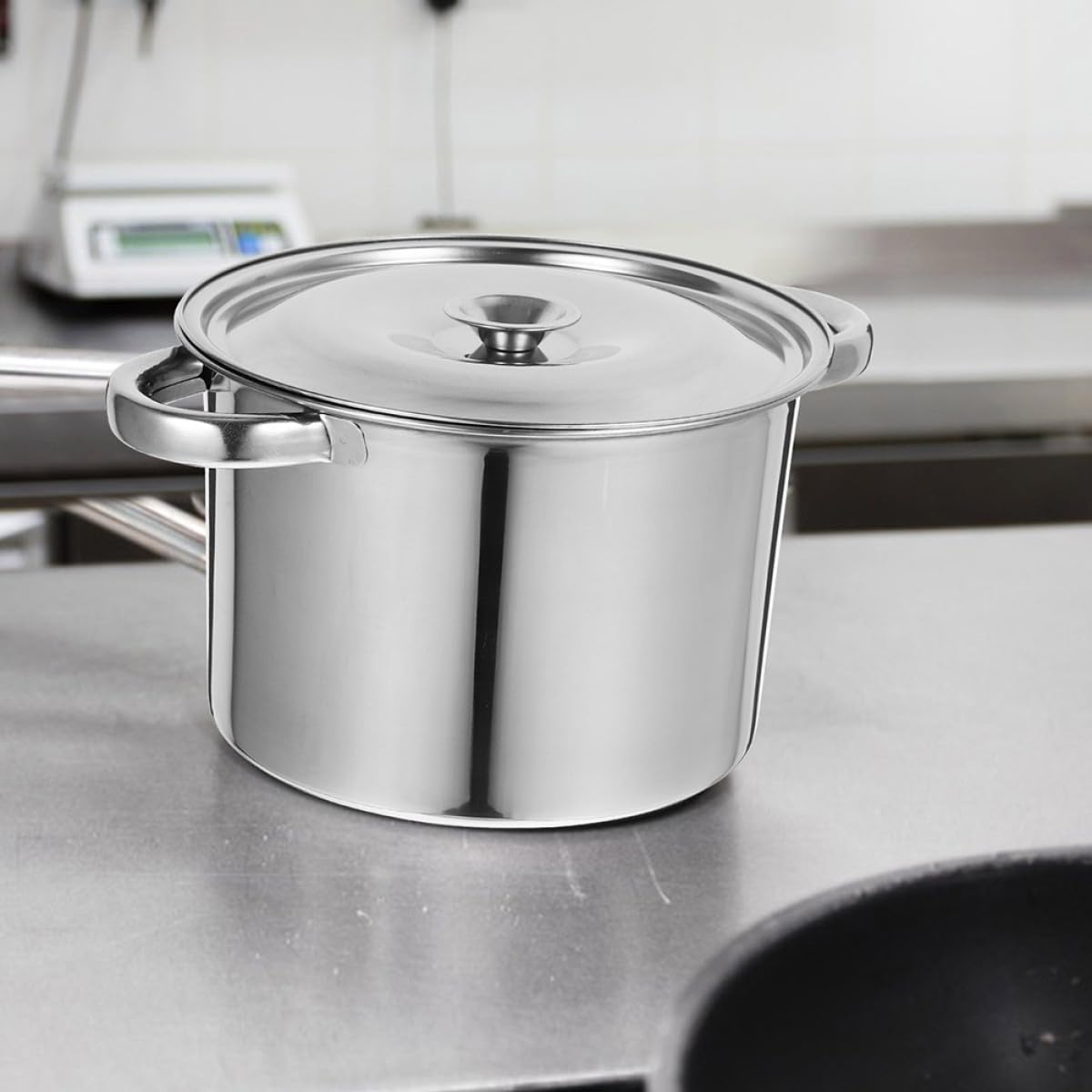 Stainless Steel Double Handle Stock Pot with Lid B326