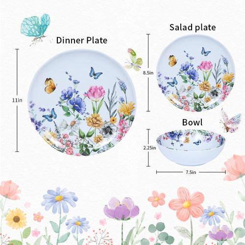 12-Piece Melamine Dinnerware Set W9643