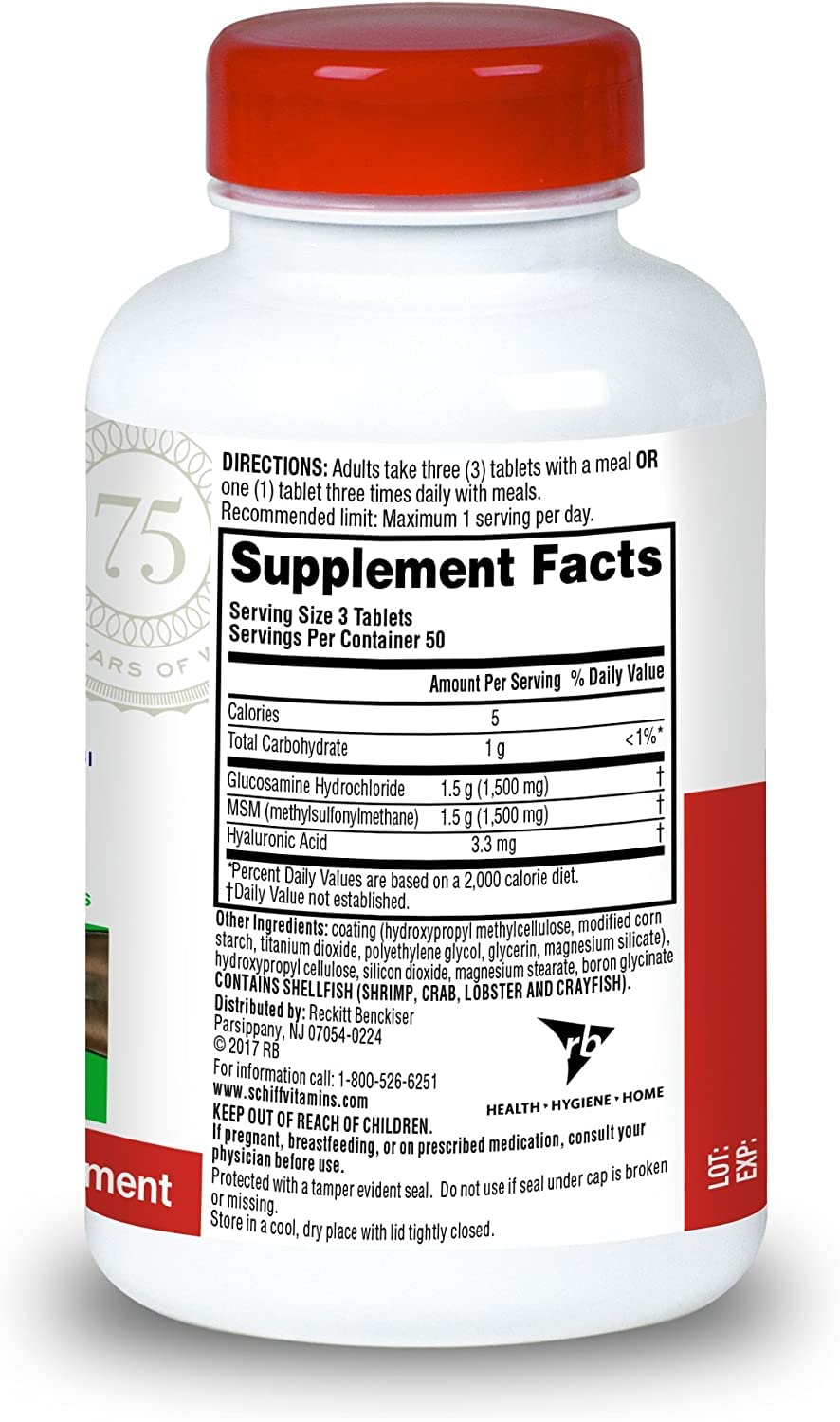 Glucosamine MSM Hyaluronic Acid Joint Supplement O4204