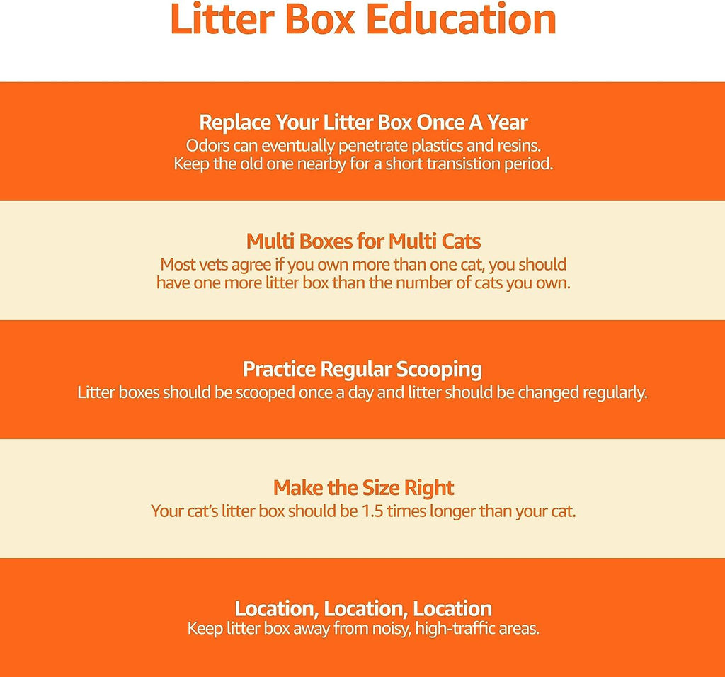 Large Top Entry Cat Litter Box with High Sides and Scoop Z721744