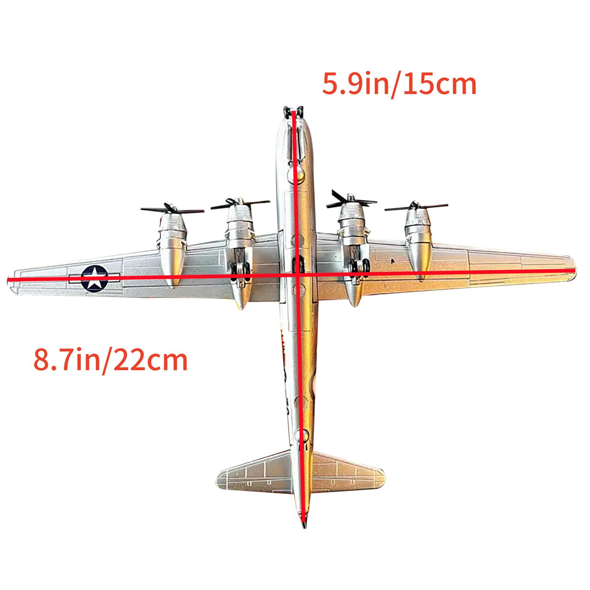 Simulation Alloy Aircraft Model 1:200 WWII Bomber Model F130