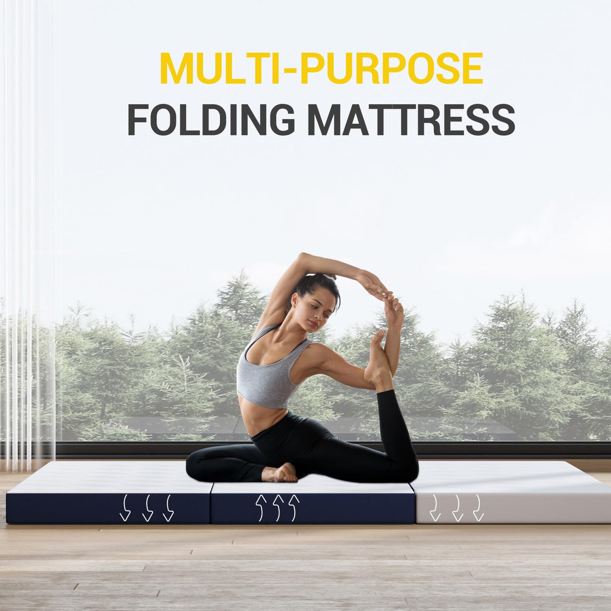 Foldable Memory Foam Mattress Topper Twin 4 Inch H921