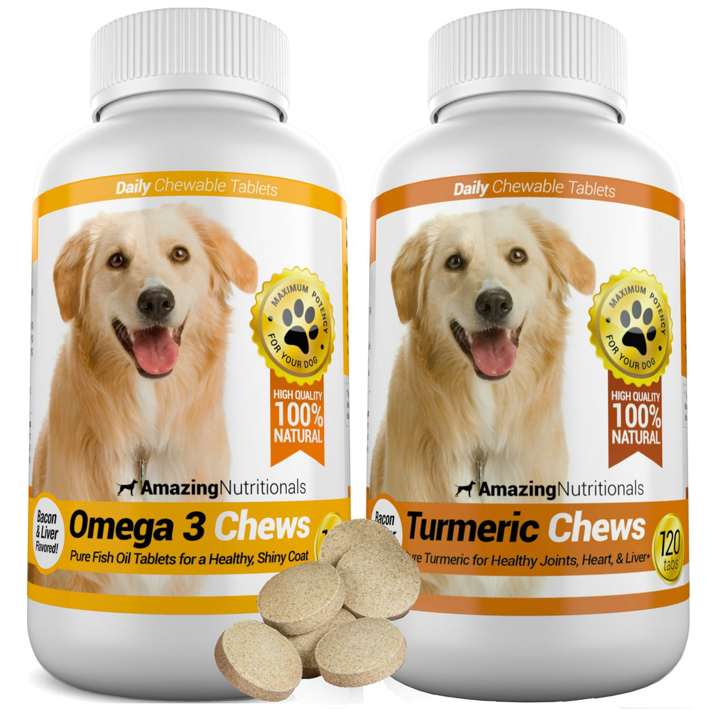 Joint Support Skin and Coat Health Bundle Turmeric Omega 3 O6711