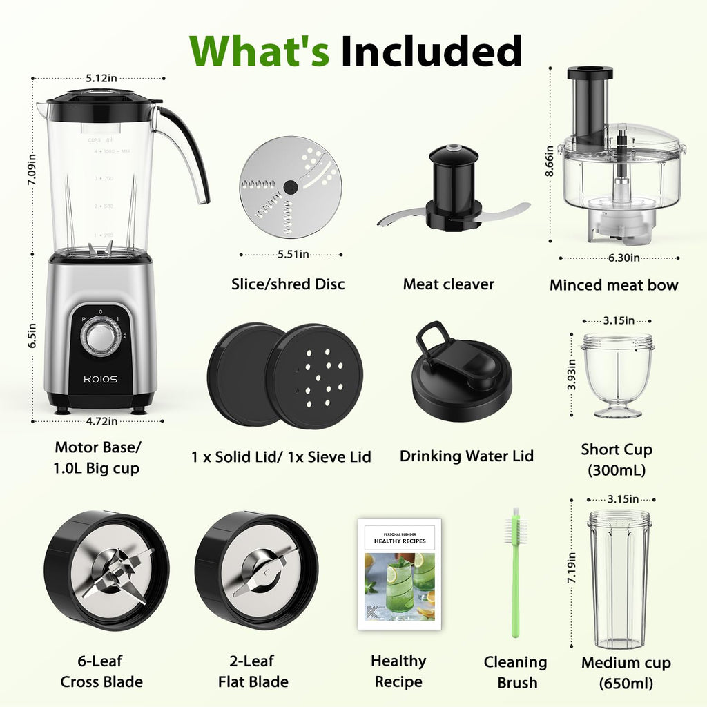 1000W 4 in 1 Blender Food Processor Combo B33323