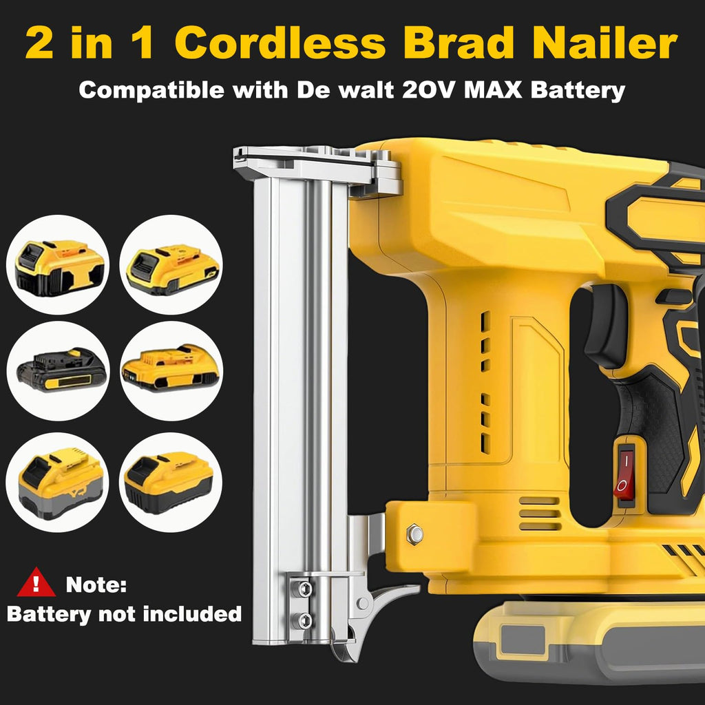 2 in 1 Cordless Brad Nailer 18 Gauge Electric Nail Gun A6078