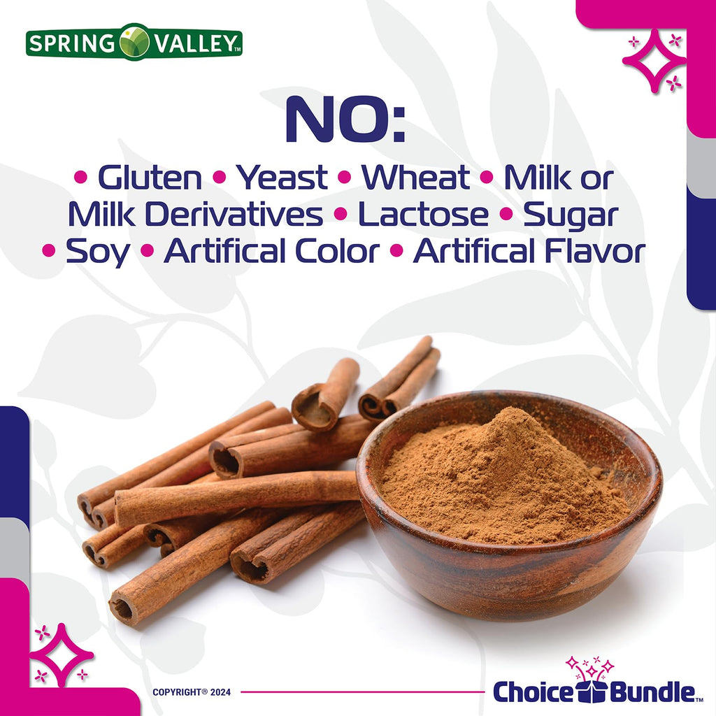 Cinnamon Supplement 1000mg 400 ct Vegetarian Capsules W353