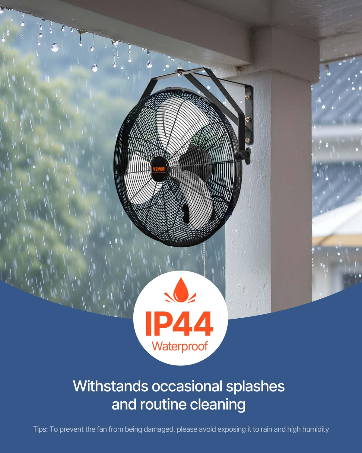 18 Inch 3-speed Wall Mounted Metal Fan X467640