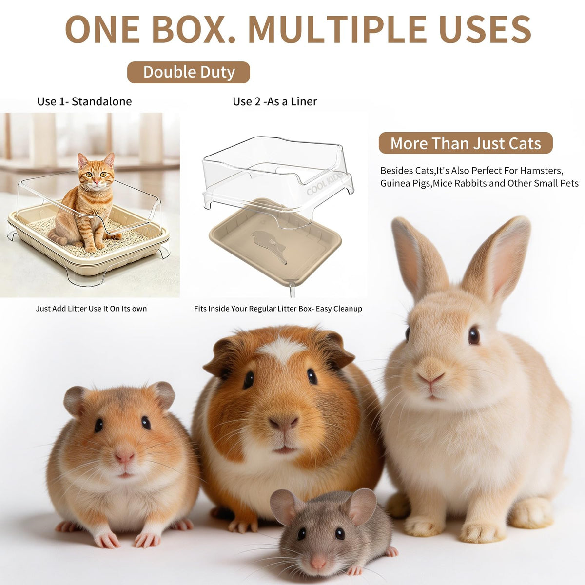 1+5 Pack Disposable Litter Boxes for Cats X18809