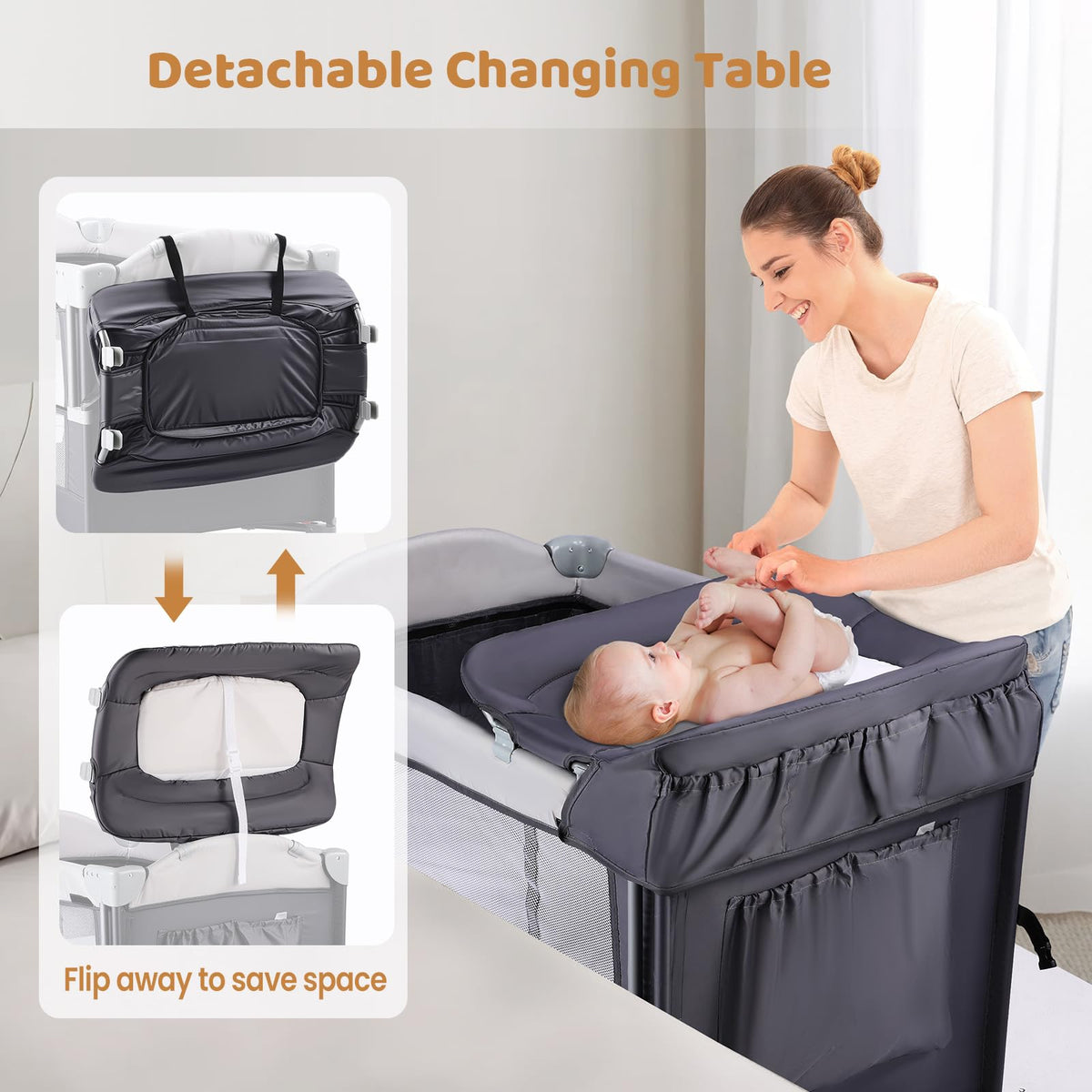 5 in 1 Pack and Play with Bassinet and Changing Table H165224