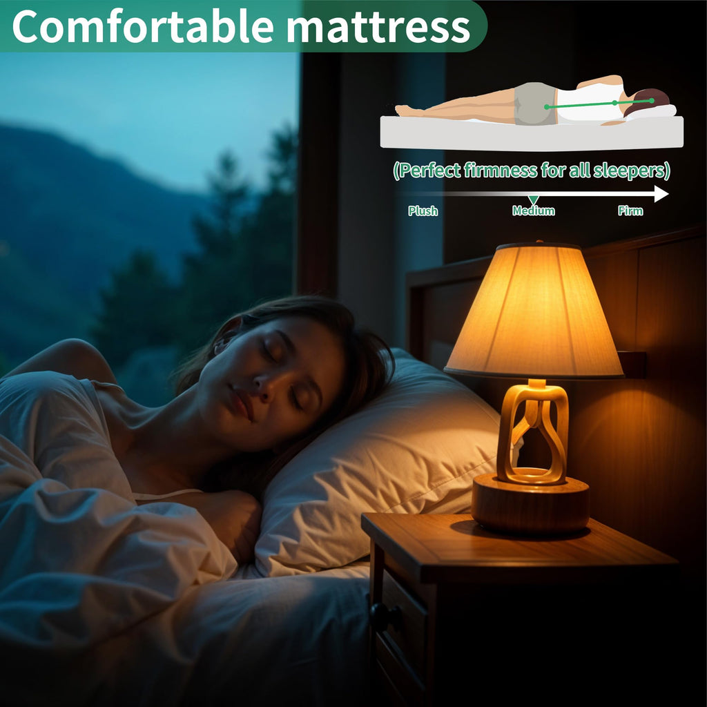 Folding Bed with Mattress, 5-Inch Memory Foam, 500lbs Capacity, Metal Frame, Adjustable Headboard R48179