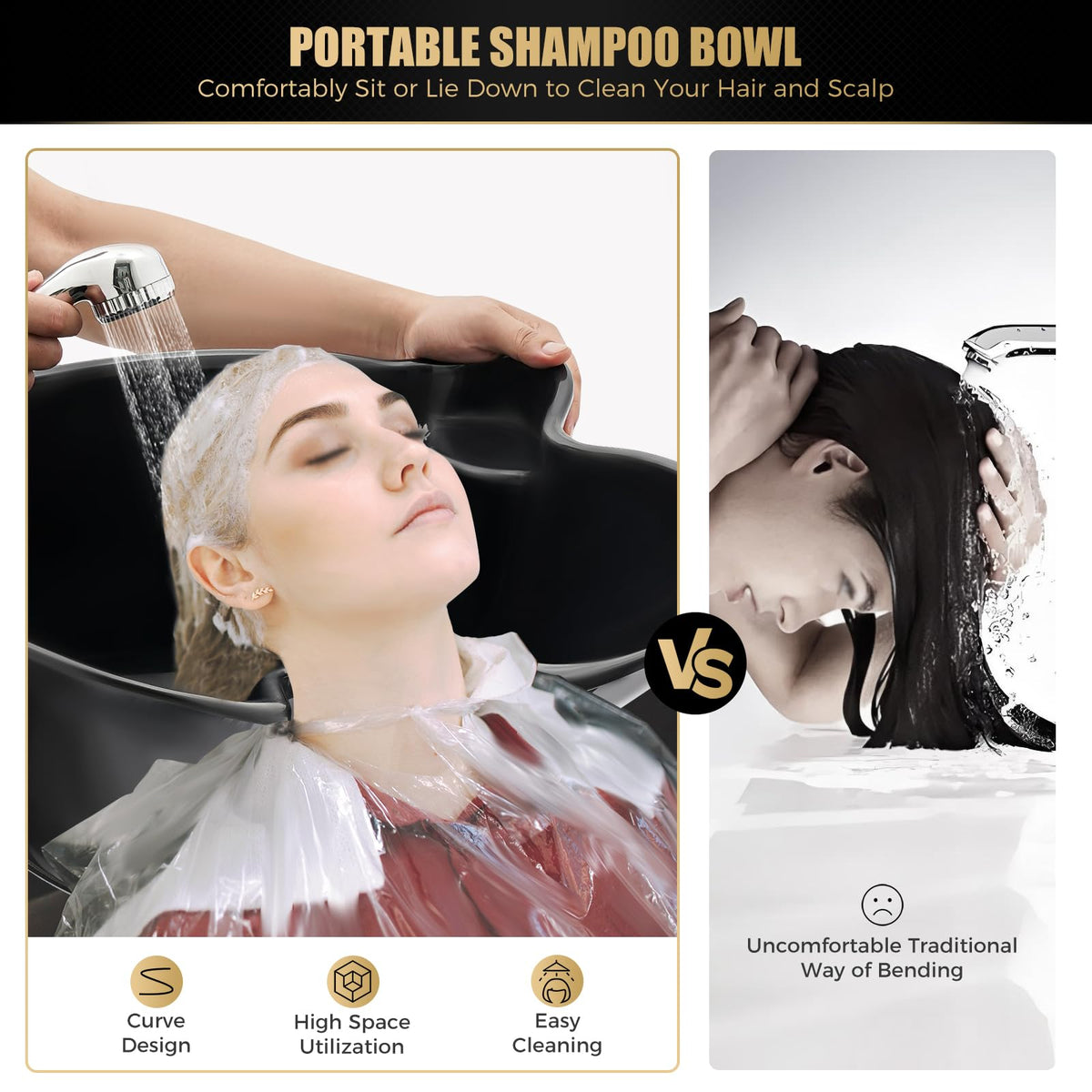 Portable Shampoo Bowl with Electric Pump T8286