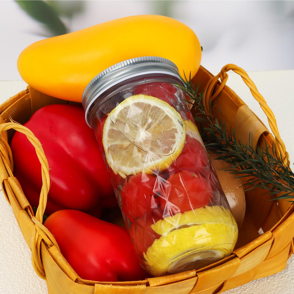 12 oz 20 Pack Glass Mason Jars with Airtight Lids X900