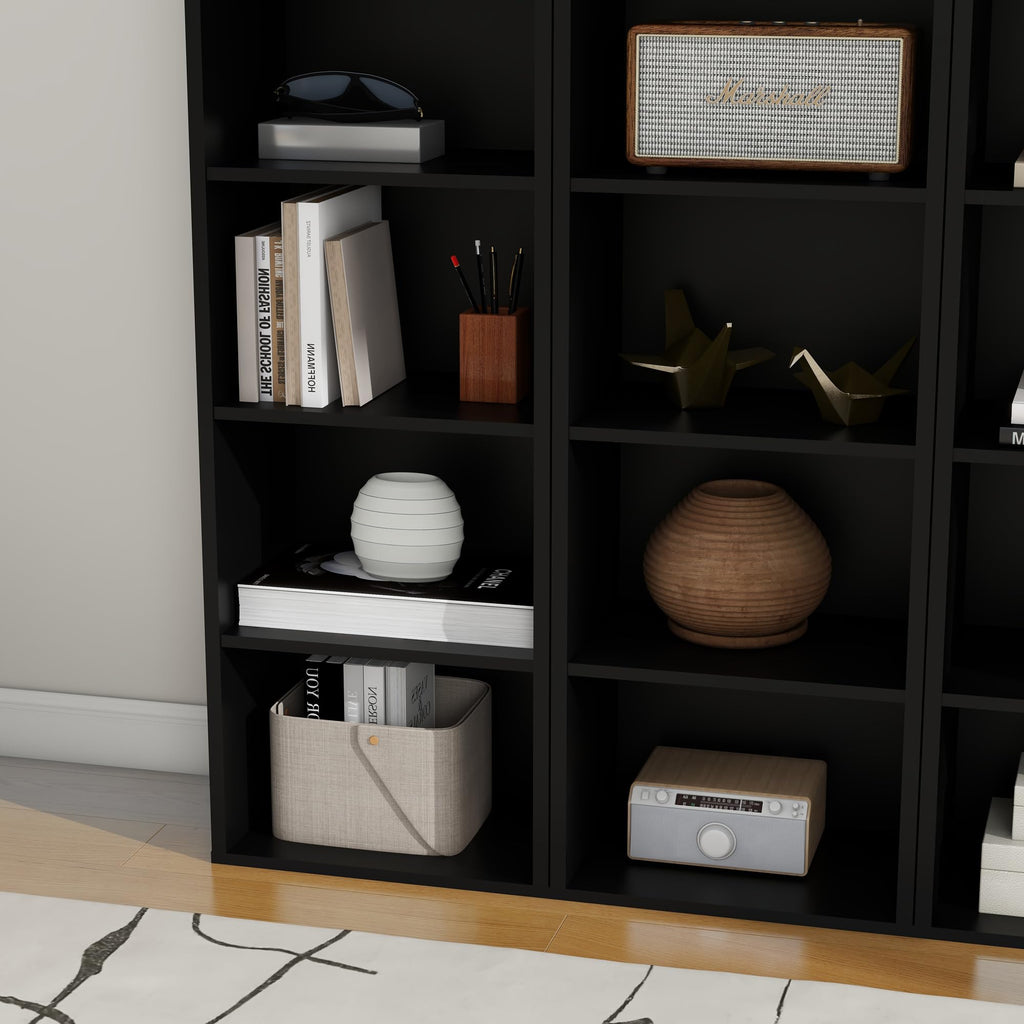 8 Tier Black Storage Shelf Bookcase U606