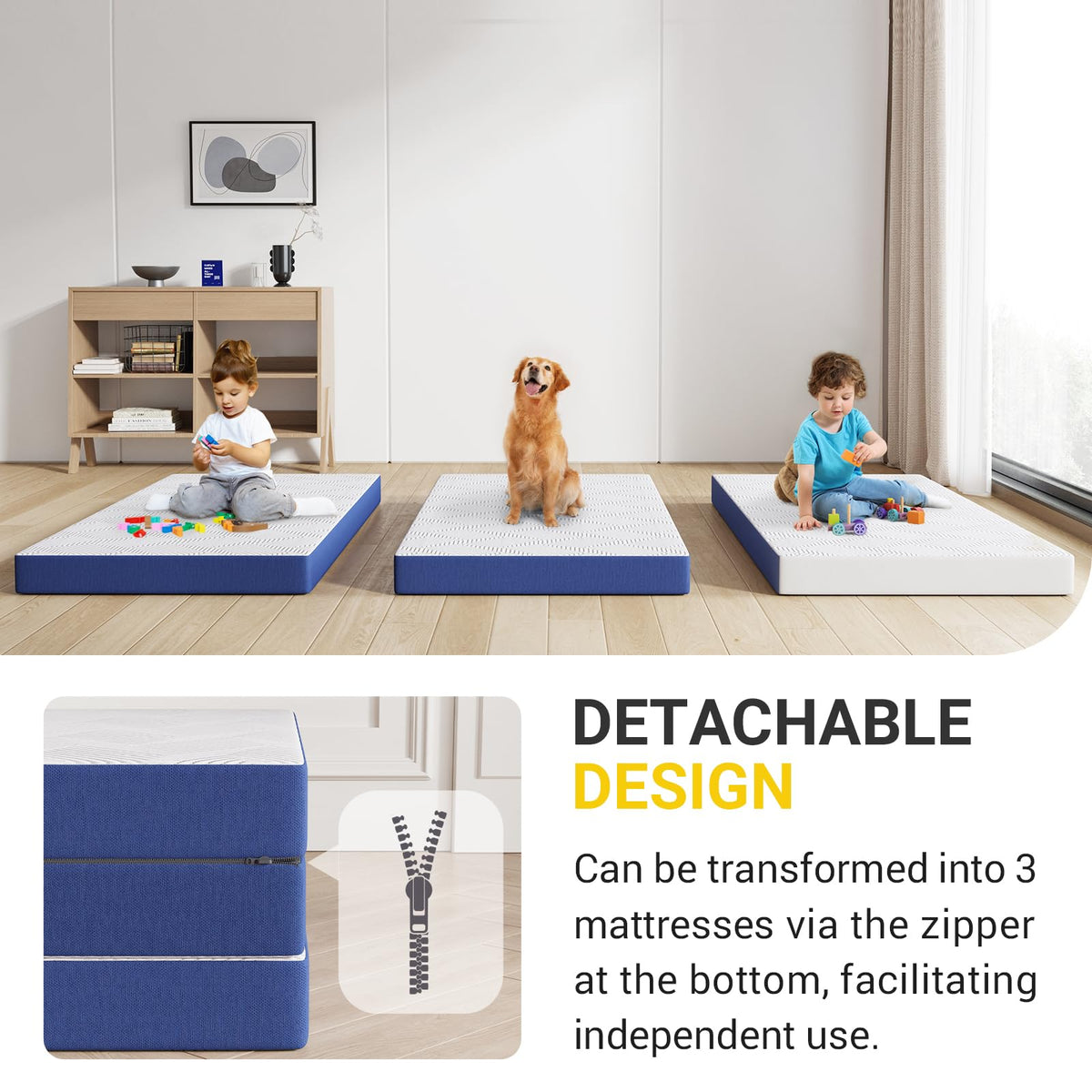 Foldable Memory Foam Mattress Topper Twin 4 Inch H921