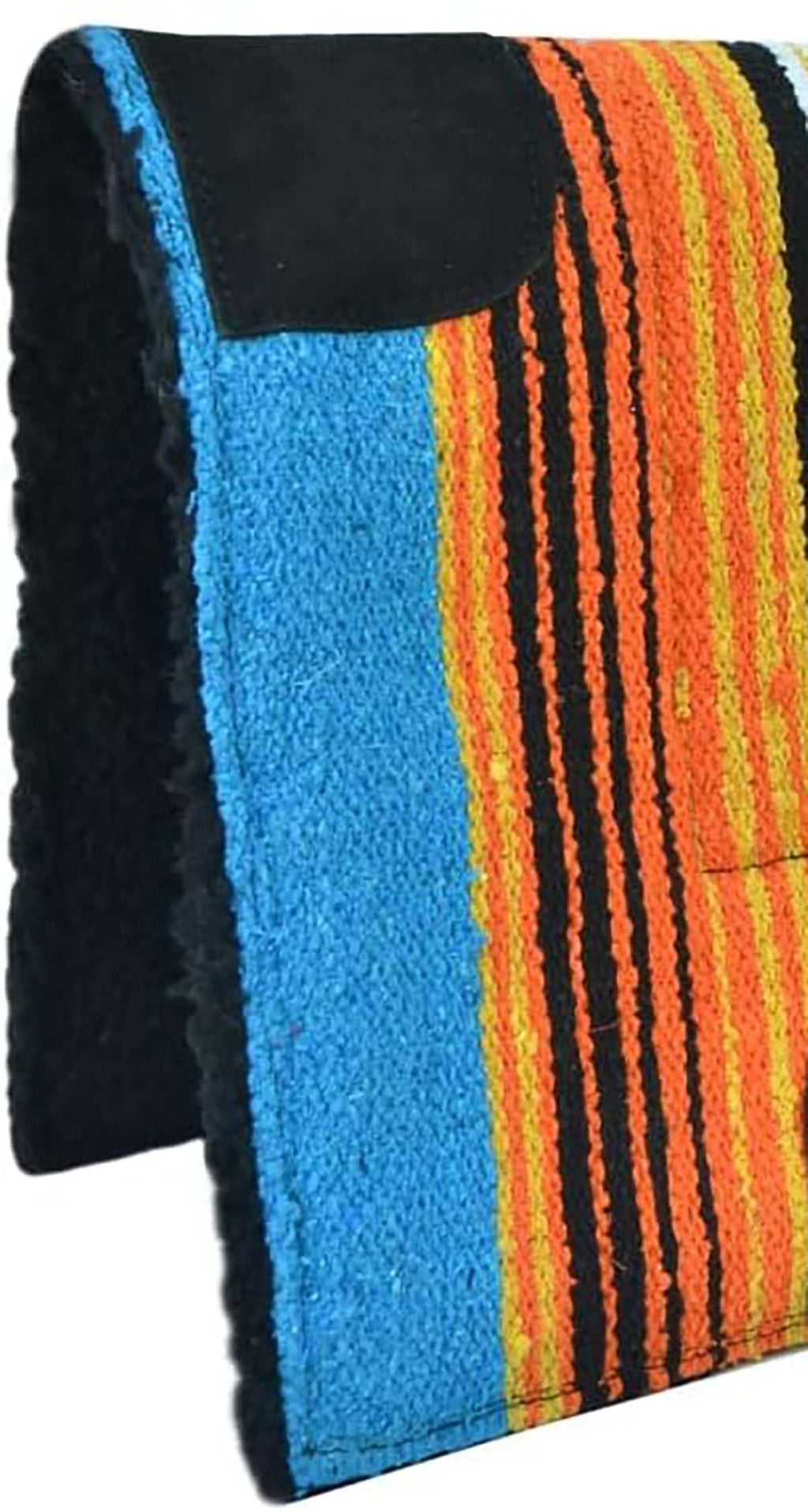 Multicolored Rainbow Faux Fur Lined Saddle Pad K883