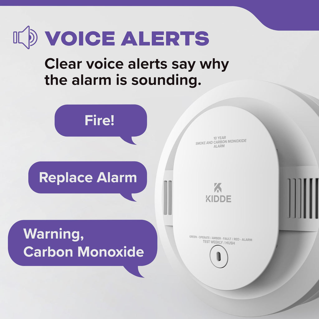 Smoke & Carbon Monoxide Detector, 10-Year Battery, 2 Pack P8325