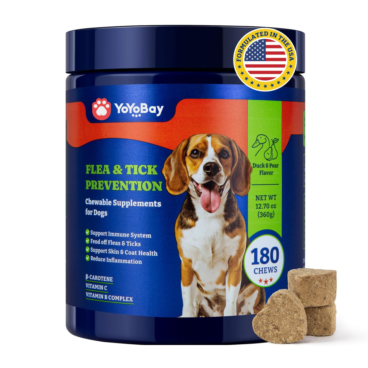 Dog Flea & Tick Prevention Chewables D1200
