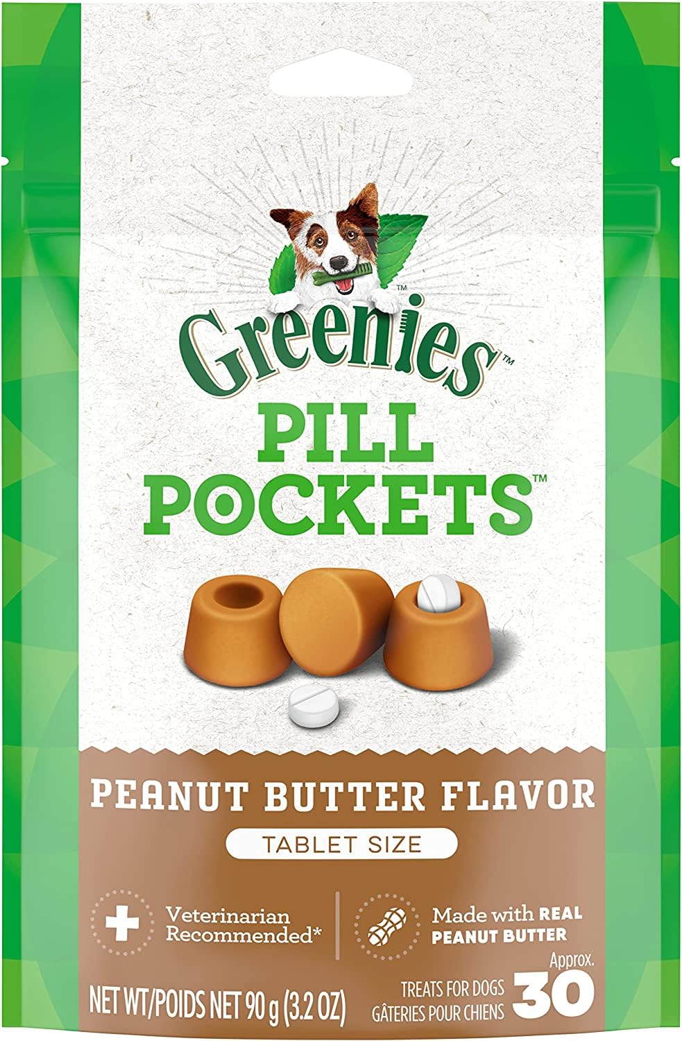 Peanut Butter Flavor Pill Pockets for Dogs 4 Pack U989