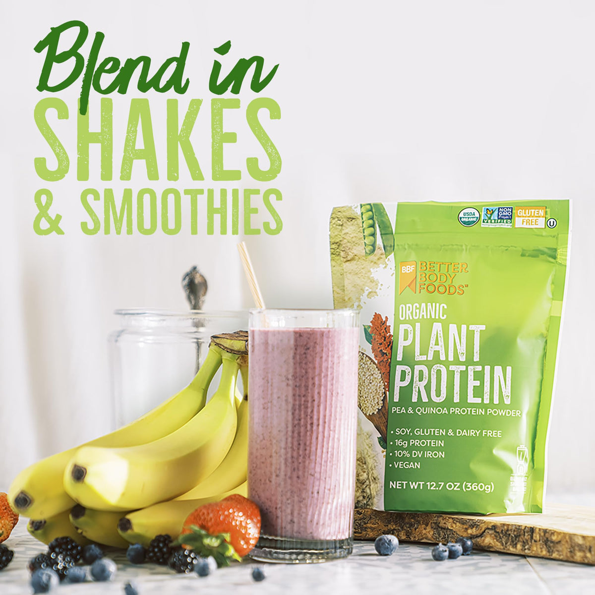 Organic Plant Protein Powder 12.7 Oz Unflavored Isolate P43271