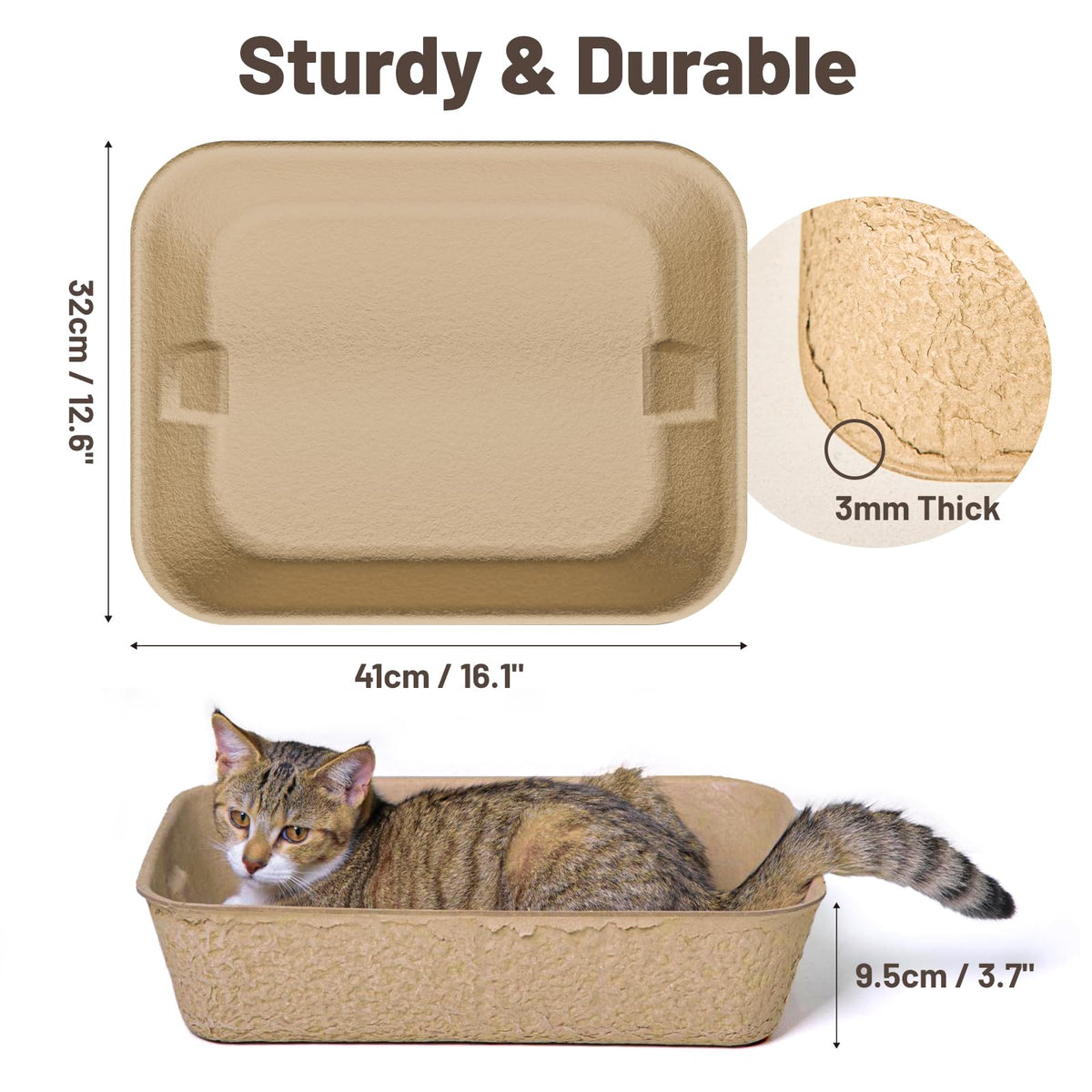 4 Pack Disposable Cardboard Cat Litter Boxes L790058
